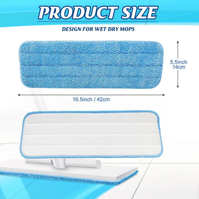40 Almohadillas Microfibra Repuesto para Mopa Hogar Multicolor