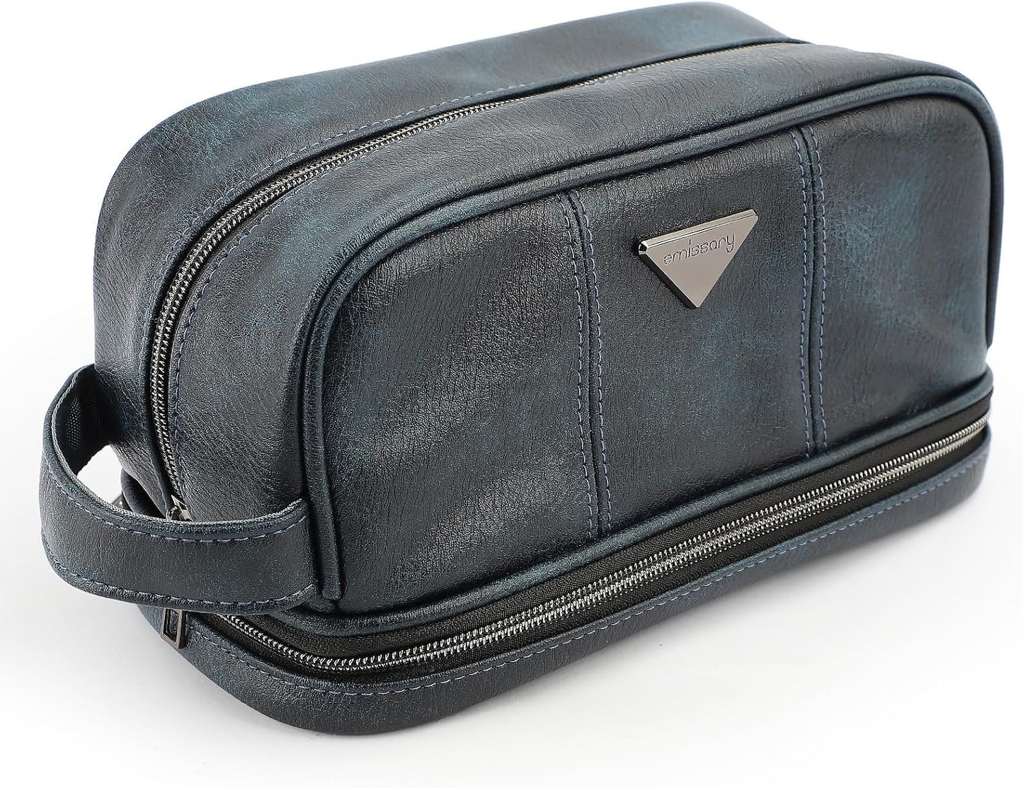 Neceser cuero para hombre color azul