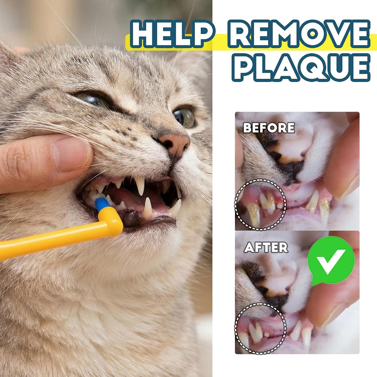 Cepillo dientes para gatos y perros pequeños