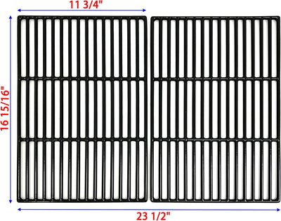 Rejilla cocina hierro fundido 11 3/4x16 15/16 pulg set 2