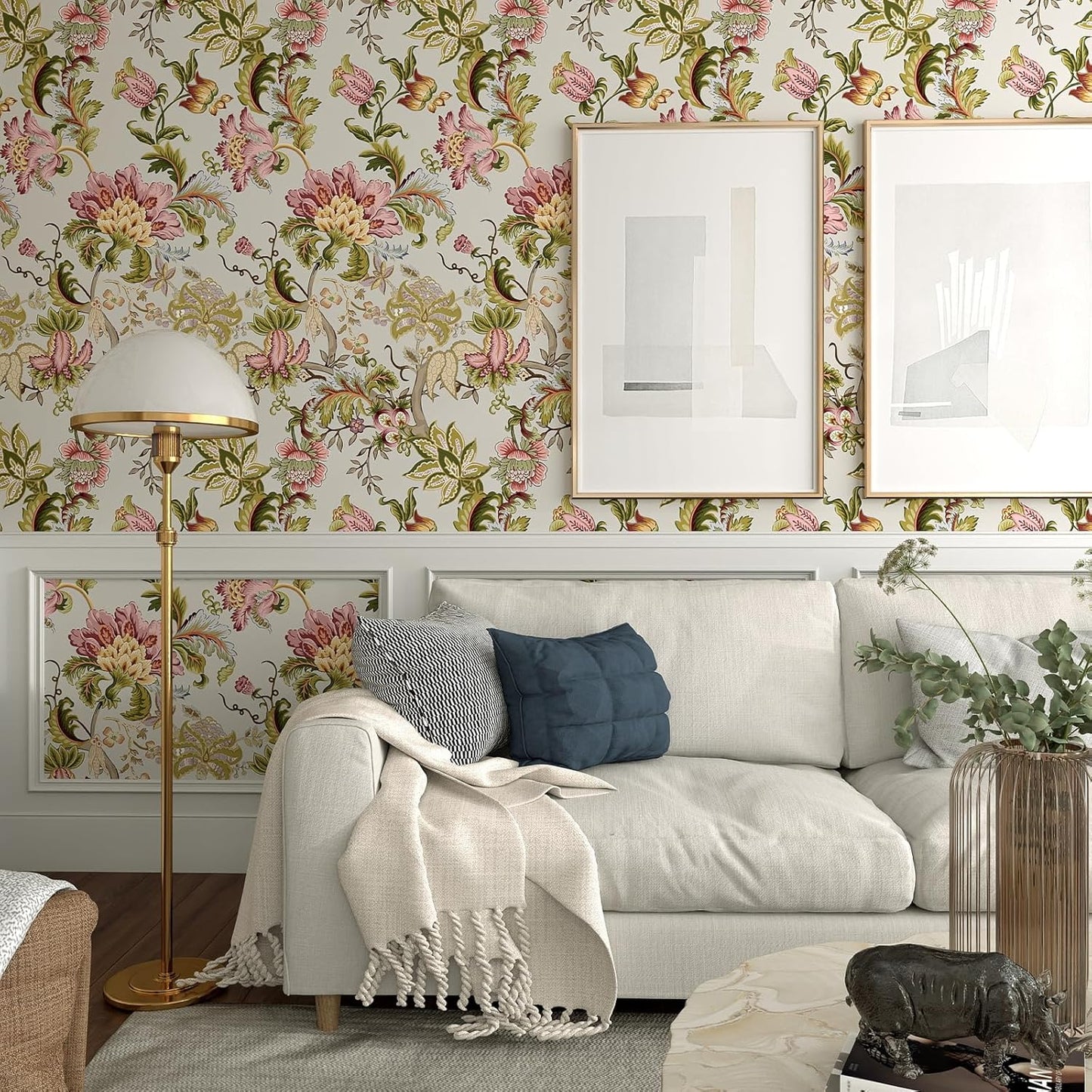 Papel contacto floral vintage 17.3x80pulg autoadhesivo