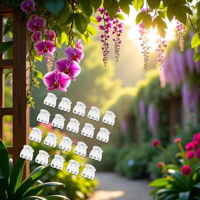 50 Clips Orquídea Vid Trepador Soporte Transparente