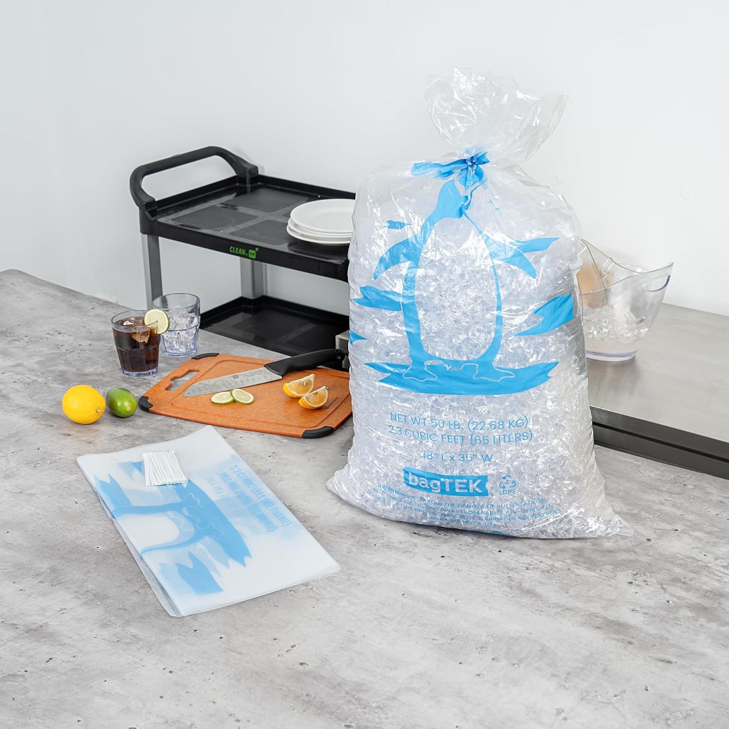 Bolsas hielo plástico 100 pzas resistente congelador