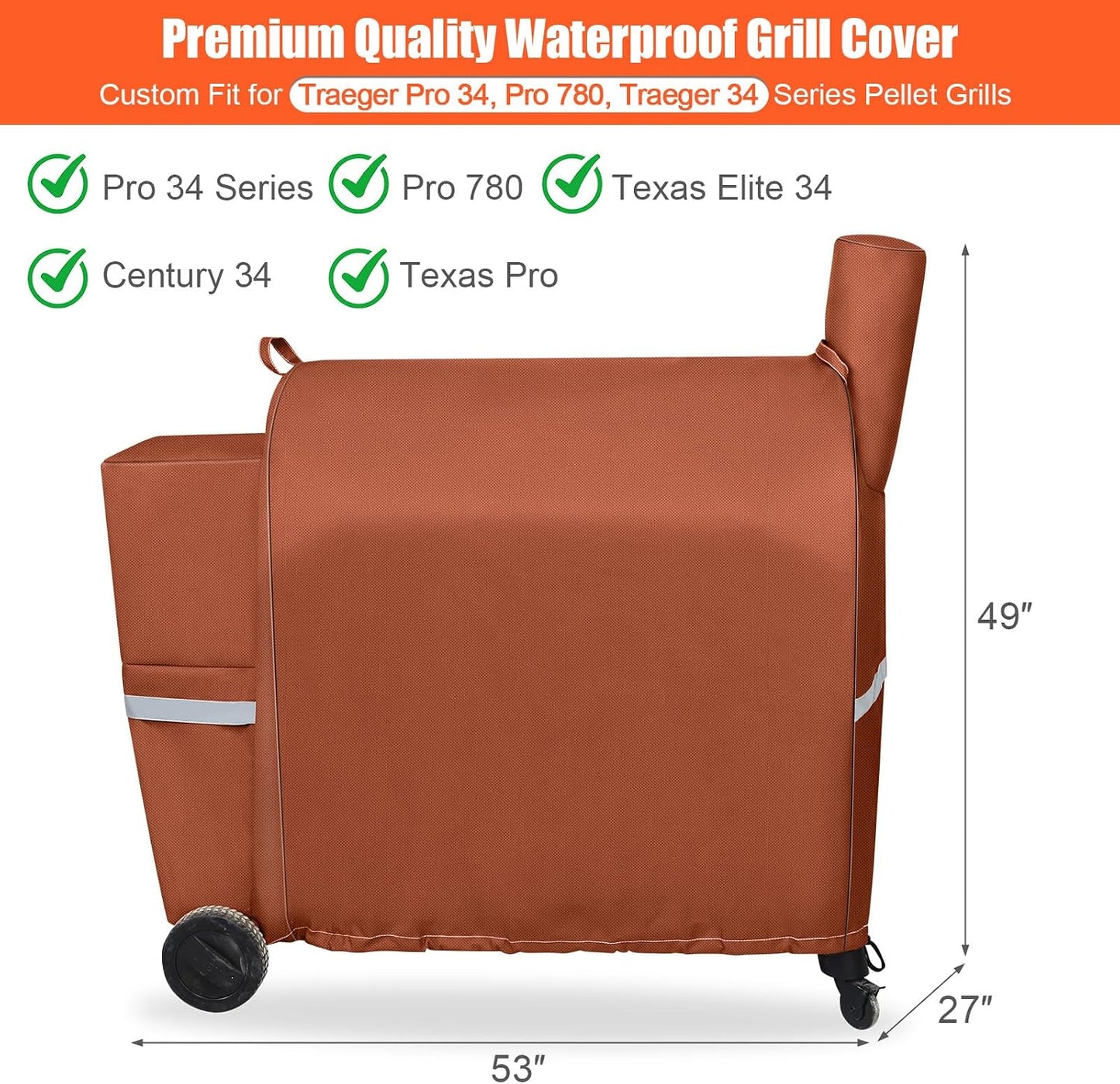 Cubierta parrilla pellets Traeger Pro 34/780 Texas Elite