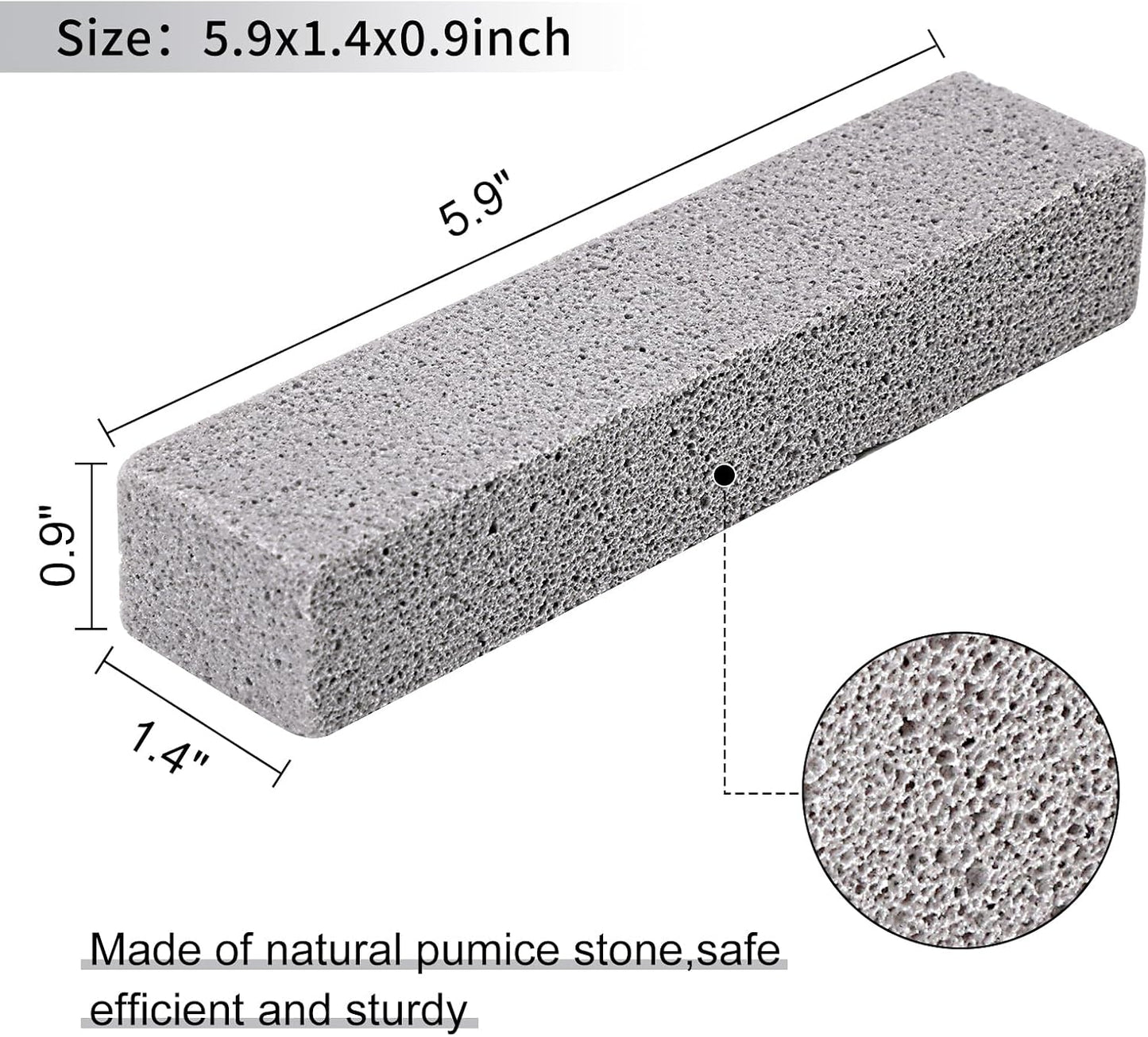 10 Pzas Piedra Pómez Limpieza Inodoro Bañera Cocina 5.9x1.4pulg