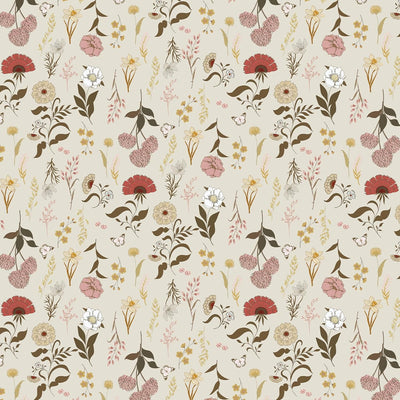 Papel tapiz autoadhesivo vintage mariposa beige