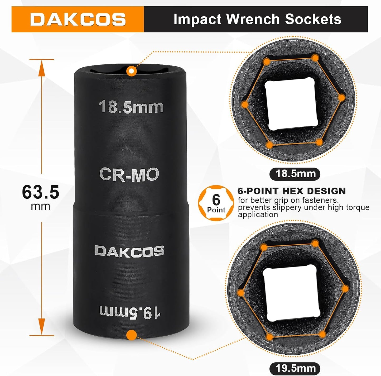3 Llaves impacto aluminio 0.728x0.768pulg