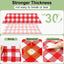 3 Pzas Manteles Plásticos 54x108pulg Estampado Rojo