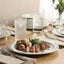 Juego de vajilla de porcelana Gibson Home Hometown Diner 12 piezas blanco con borde verde