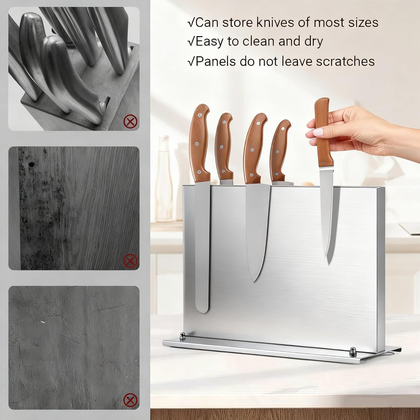 Porta cuchillos magnético para cocina