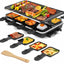 Parrilla eléctrica Raclette 1300W con sartén y 8 mini