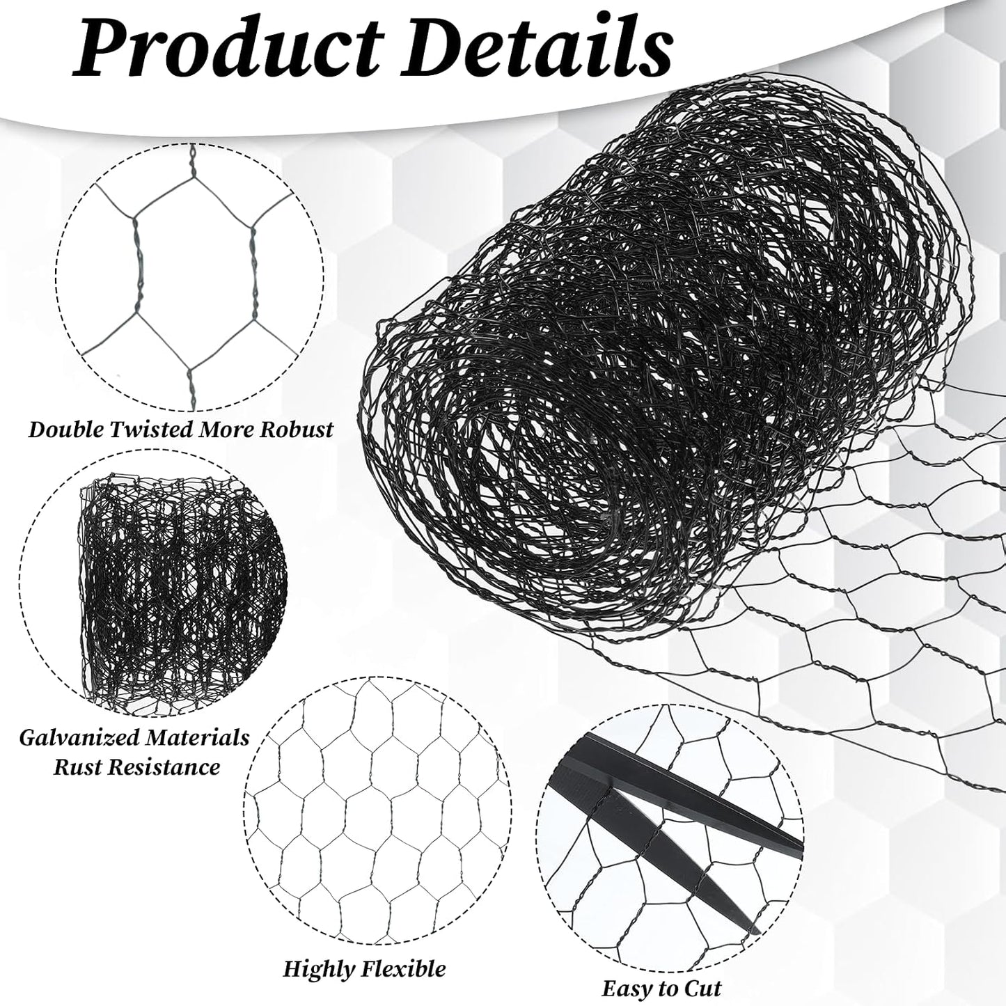 Alambre manualidades 4.13x118pulg resistente negro