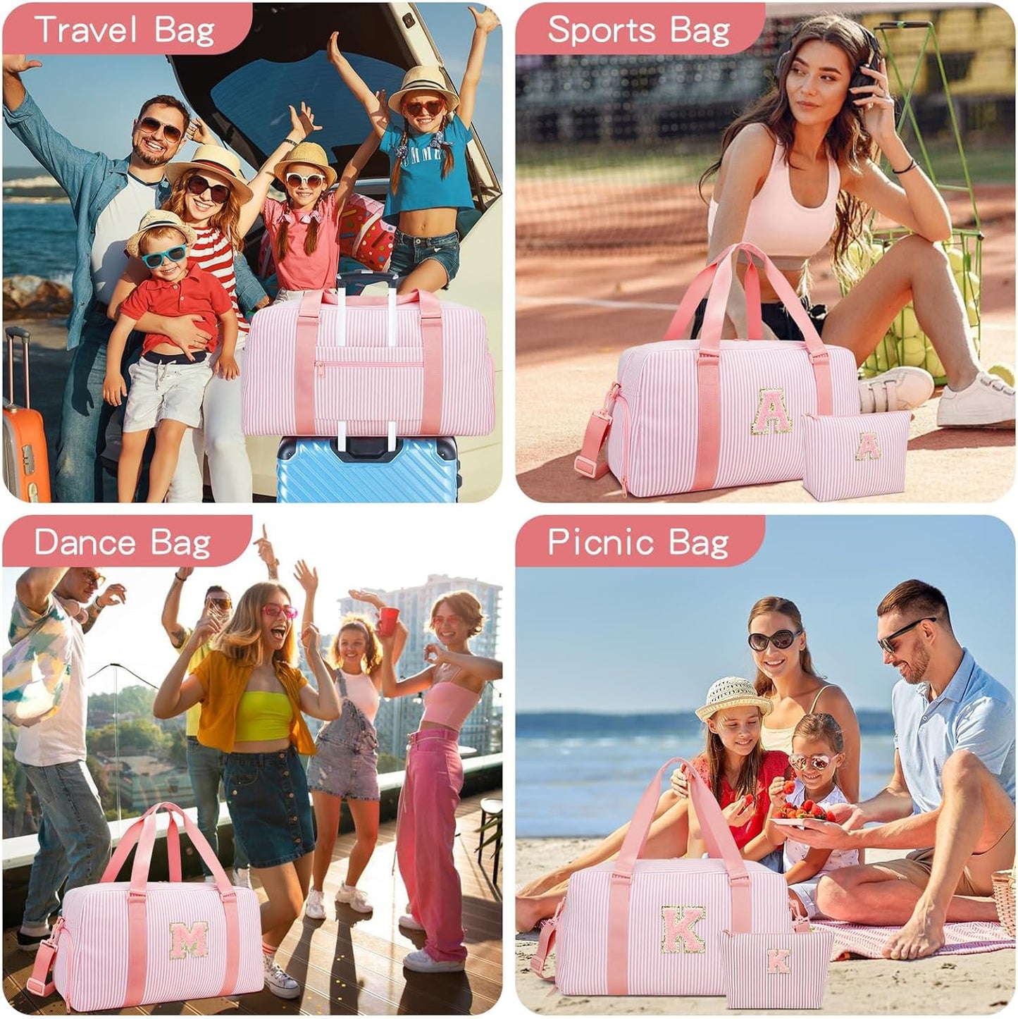 Bolsas viaje mujer rosa small 3