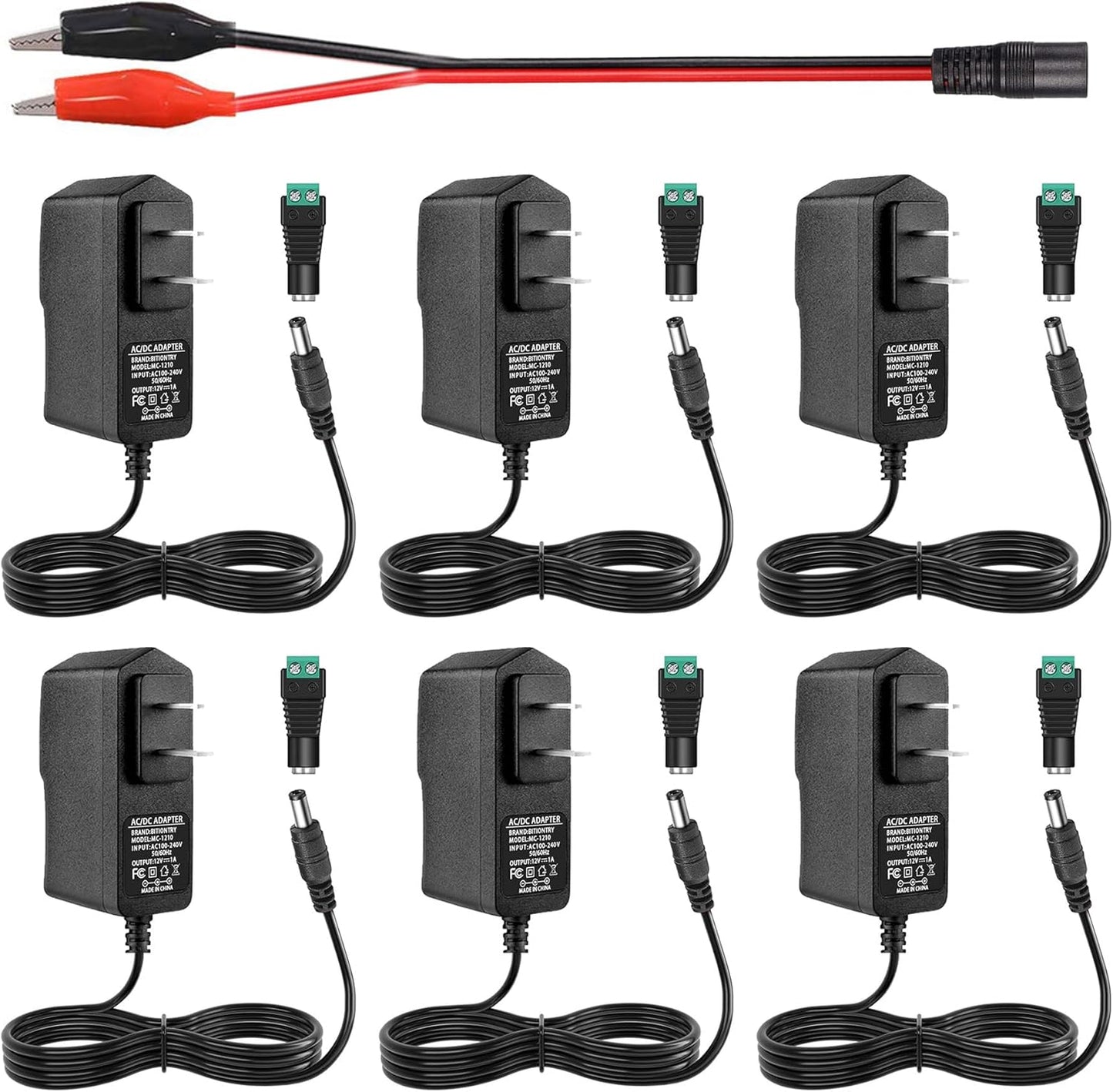 Adaptador CA a CC 12 V 1A 100-240 V