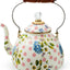 Tetera Esmaltada Decorativa Estufa 3qt Flores Rosa