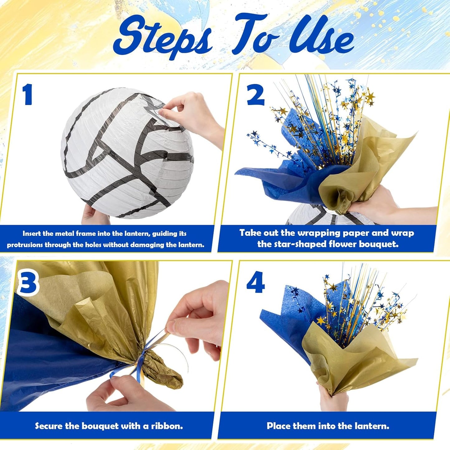 Set 14 Pzas Decoración Linterna Voleibol Con Cinta