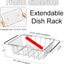 Estante para secar platos de acero inoxidable sin oxidar para fregadero