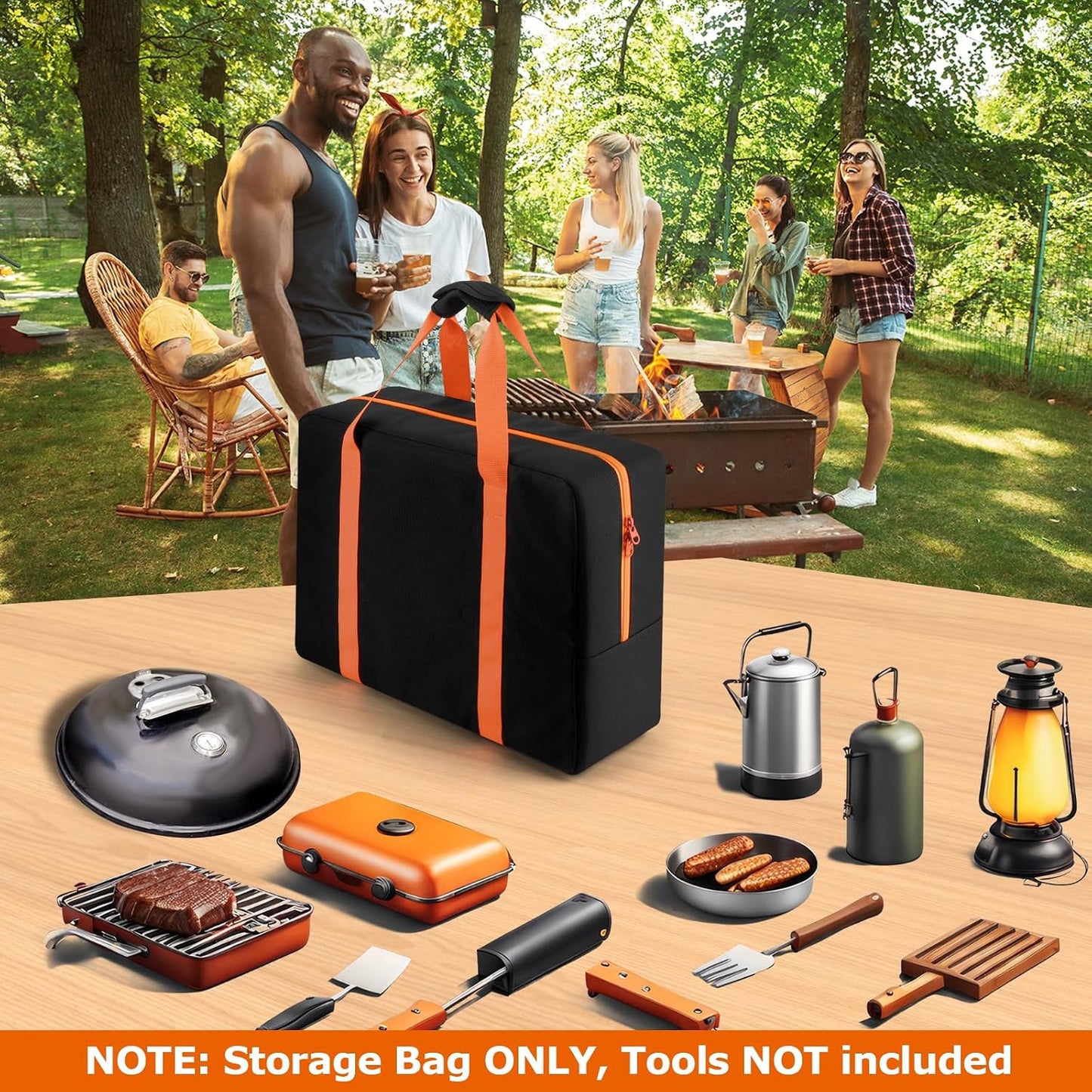Bolsa herramientas parrilla plegable 18.1x5.1