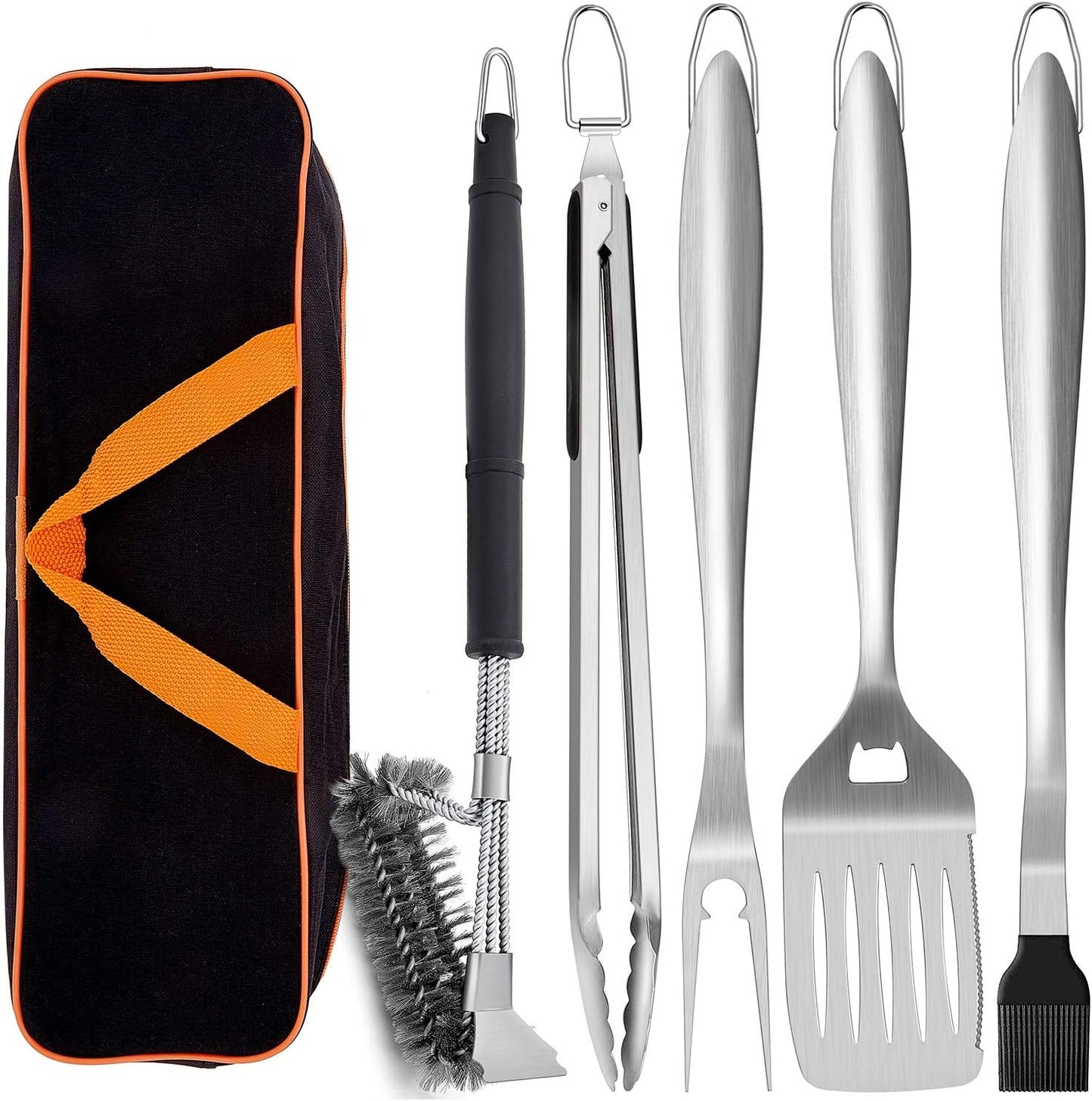 Set 6 herramientas parrilla 18pulg acero inox