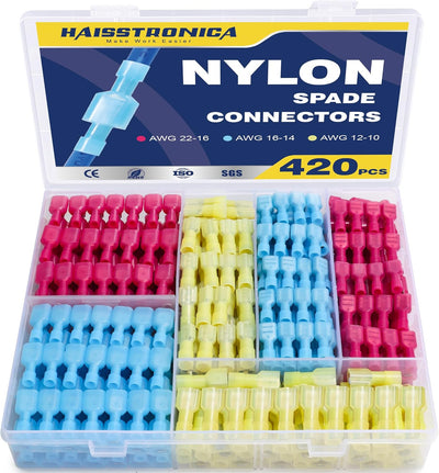 Kit 420 Pzas Conectores Pala Nailon para Vehículos