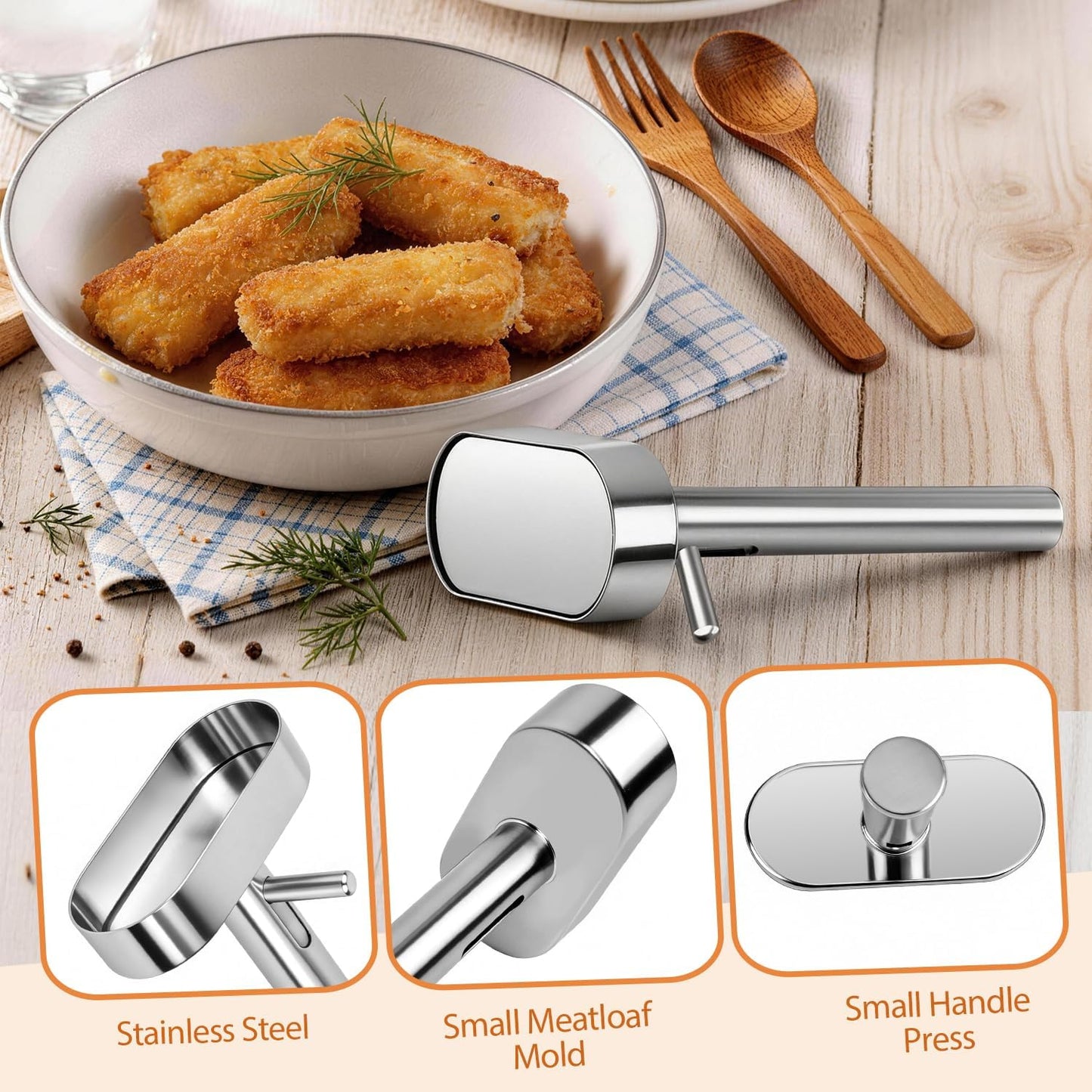 Molde prensa falafel acero inox antiadherente