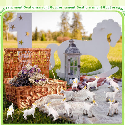 50 Figuras Cabra Resina Decoración Jardín Miniaturas