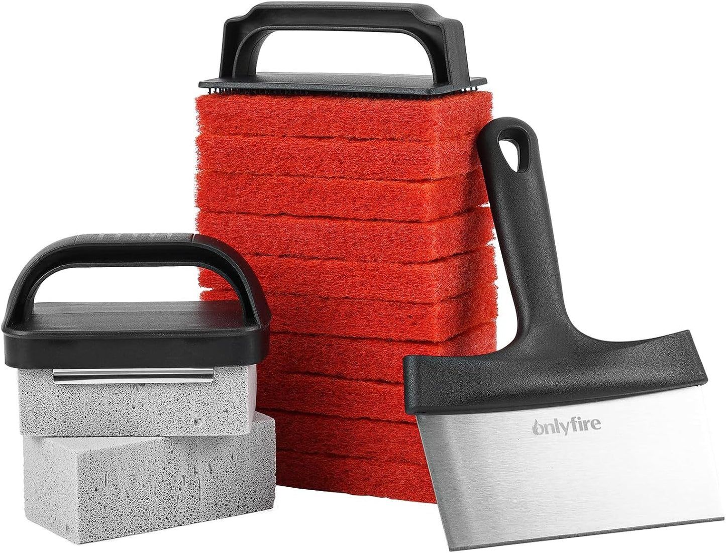 Kit limpieza parrilla Blackstone 15 pzas con piedra y raspador