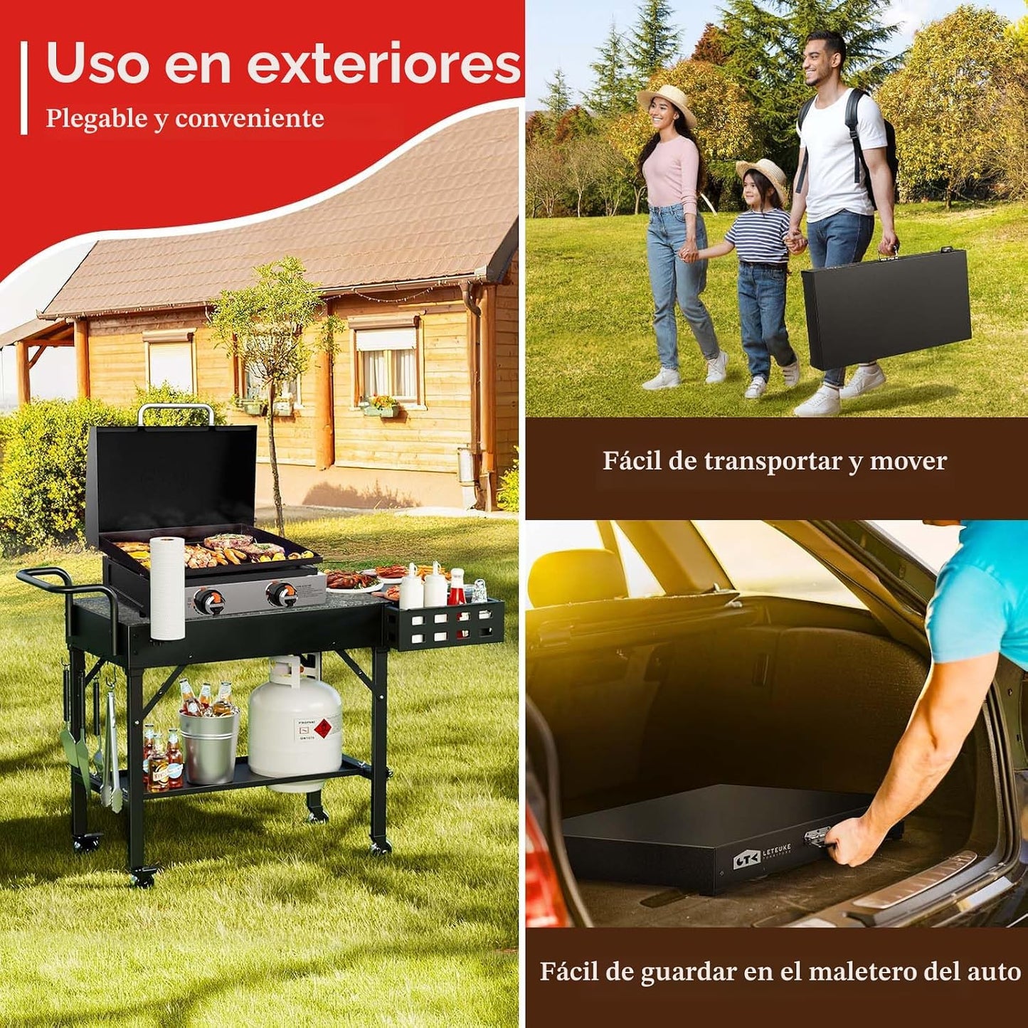 Carro plegable parrilla Blackstone Ninja 17-22pulg