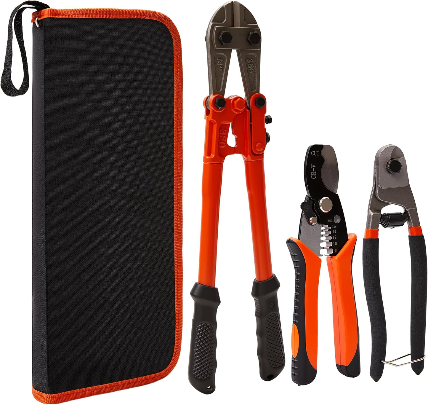 Set 3 Alicates Cortador Pernos 14" + 8" + 7"