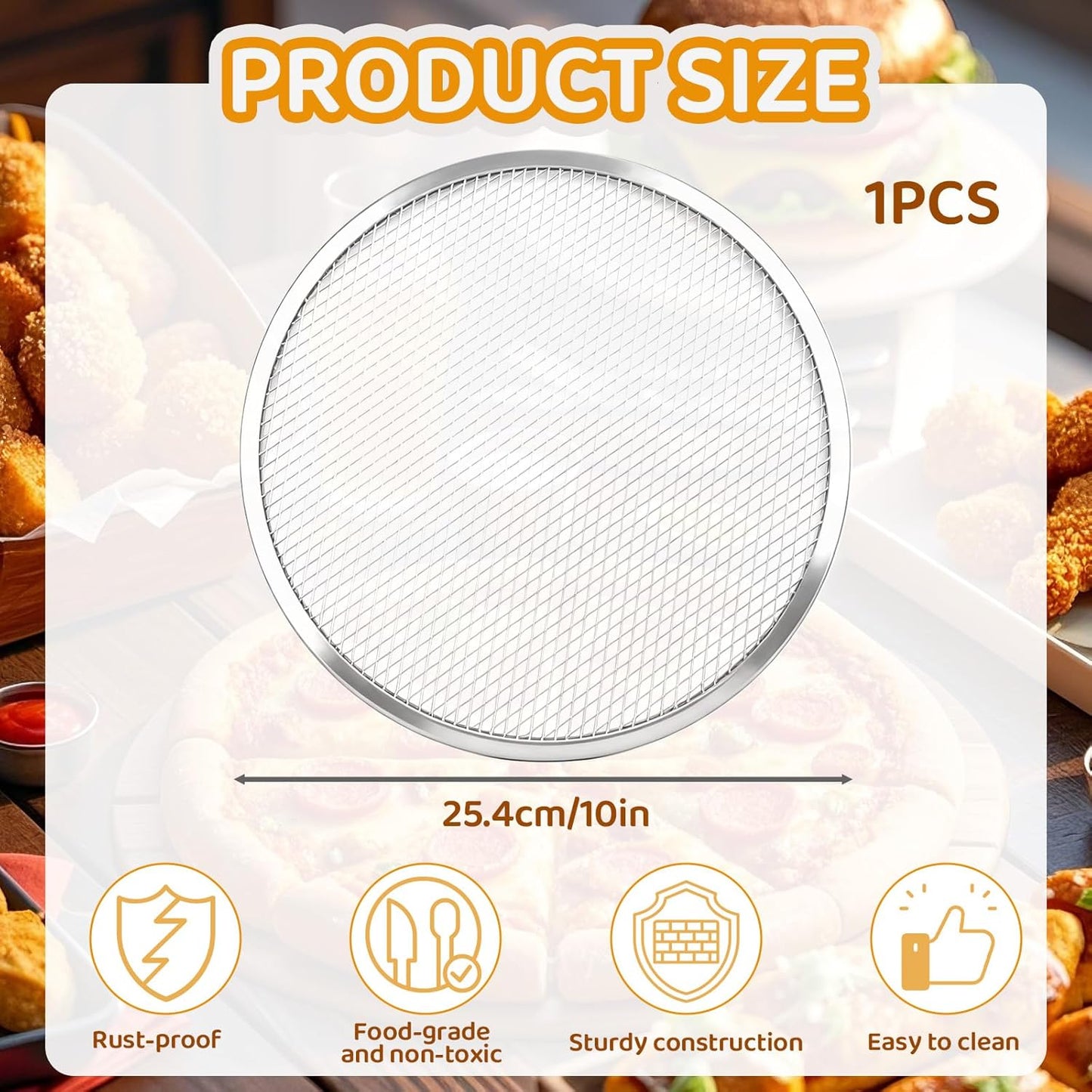 Bandeja pizza 10pulg antiadherente horno barbacoa