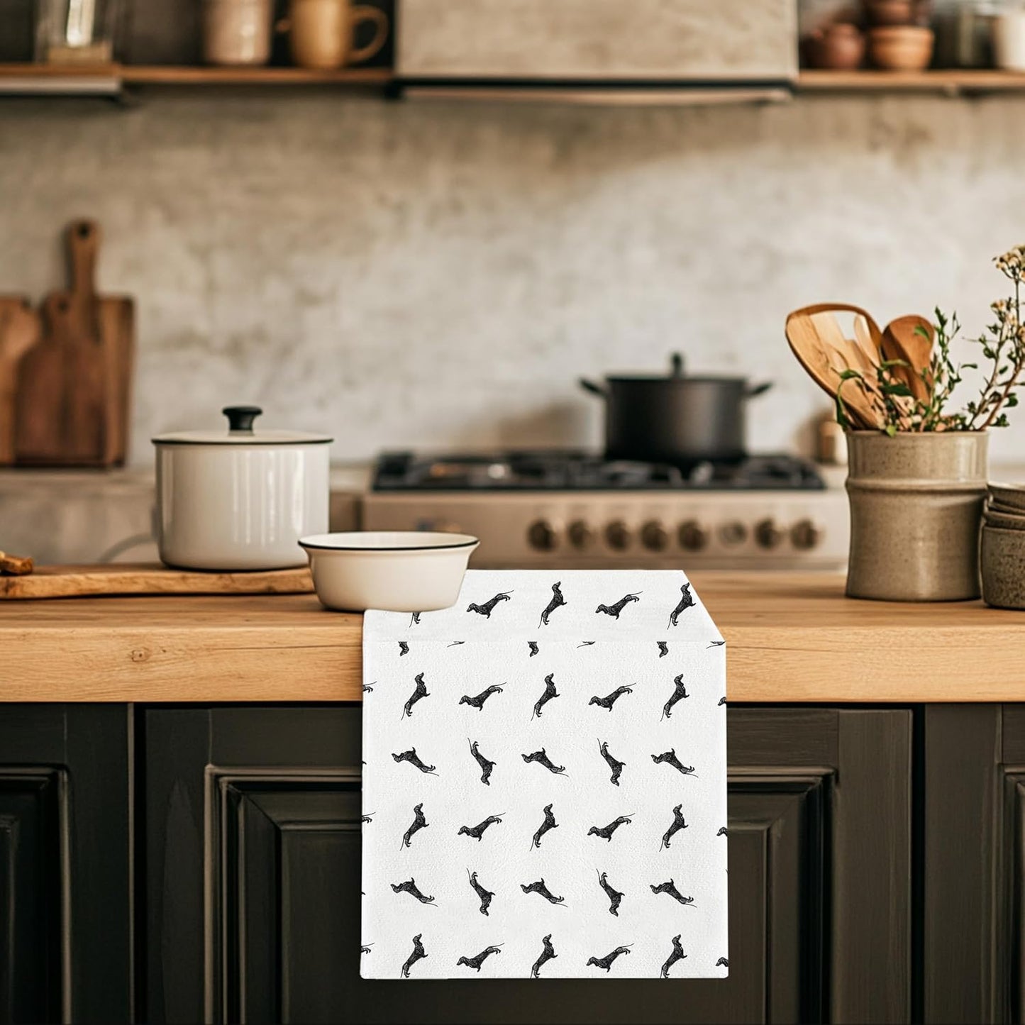 Toallas de cocina de perro salchicha 16 x 24 pulgadas