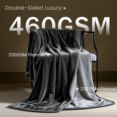 Manta franela reversible impermeable para mascotas 50x60pulg gris