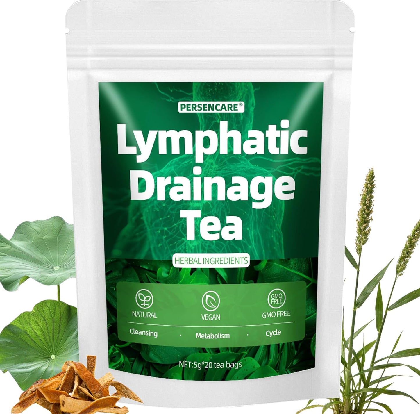 Té Drenaje Linfático 20 Unids Hierbas Suaves Con Diente León