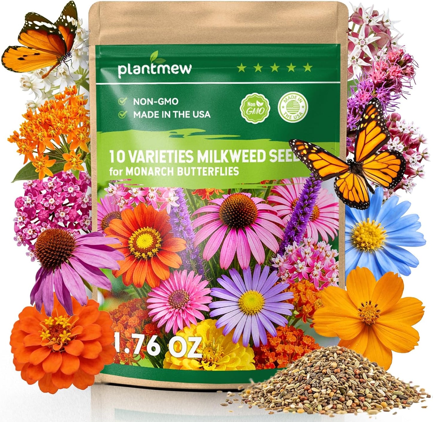 Semillas algodoncillo para mariposas monarca 1.76oz