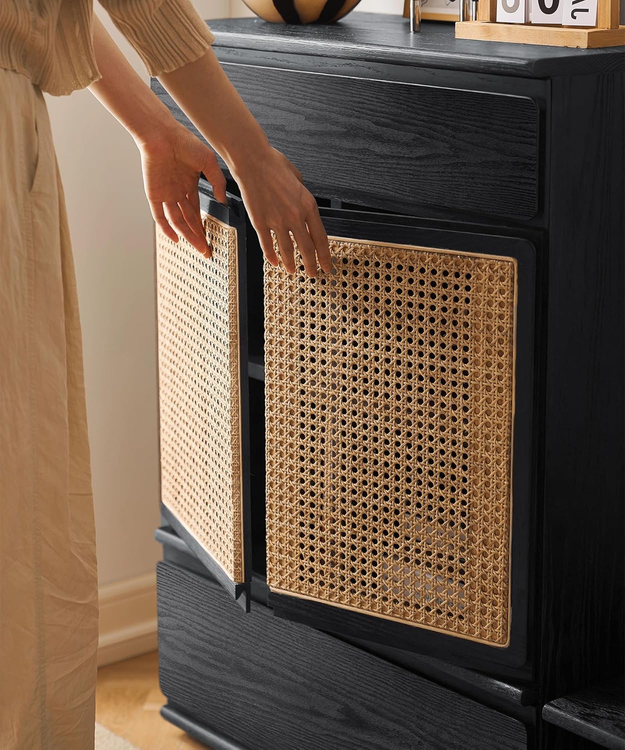Papel tapiz madera negra autoadhesivo impermeable 118x17.7pulg