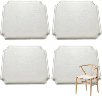 4 Pzas Cojines Silla 18.5x16.5pulg Piel Sintética