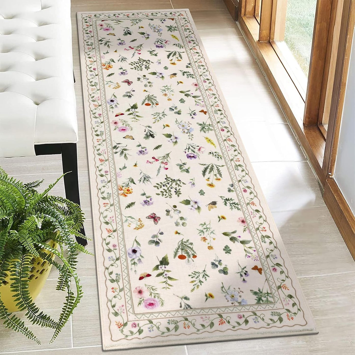 Alfombra pasillo antideslizante lavable baño entrada dormitorio