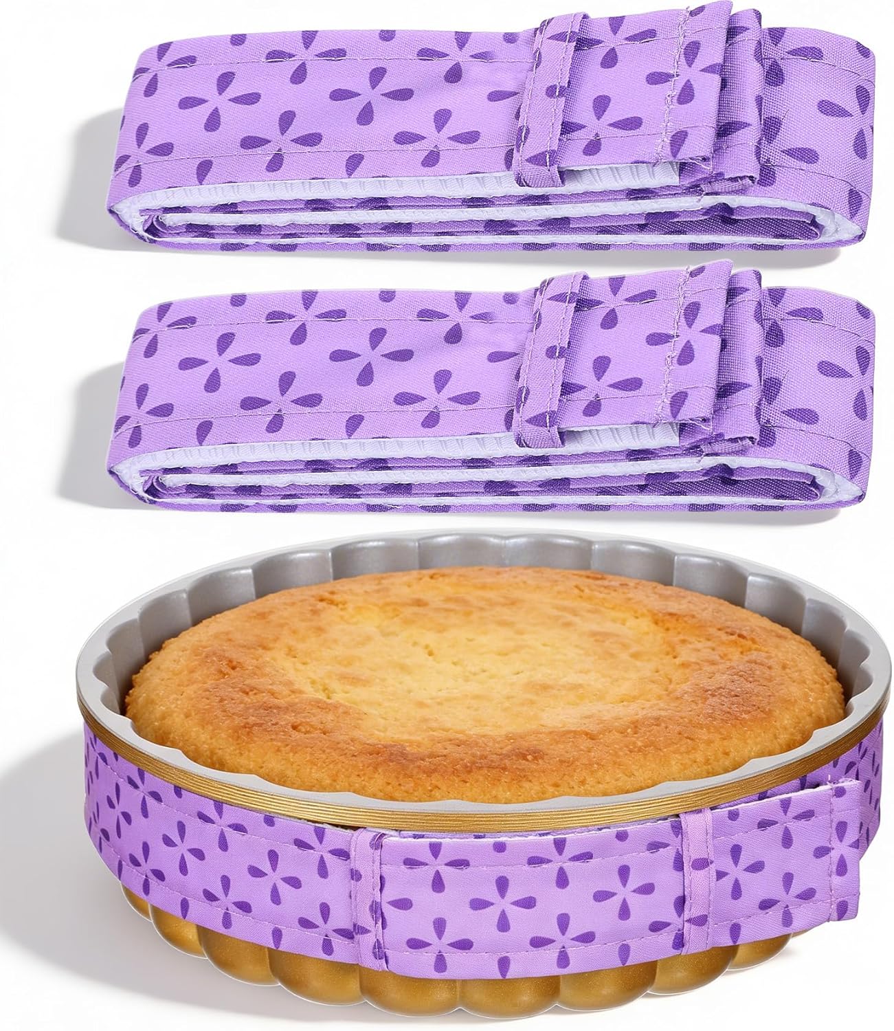 Tiras para moldes de tarta de algodón 36.4 x 1.6 pulgadas