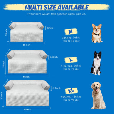 Cama refrescante perro grande funda extraible antideslizante 41x37