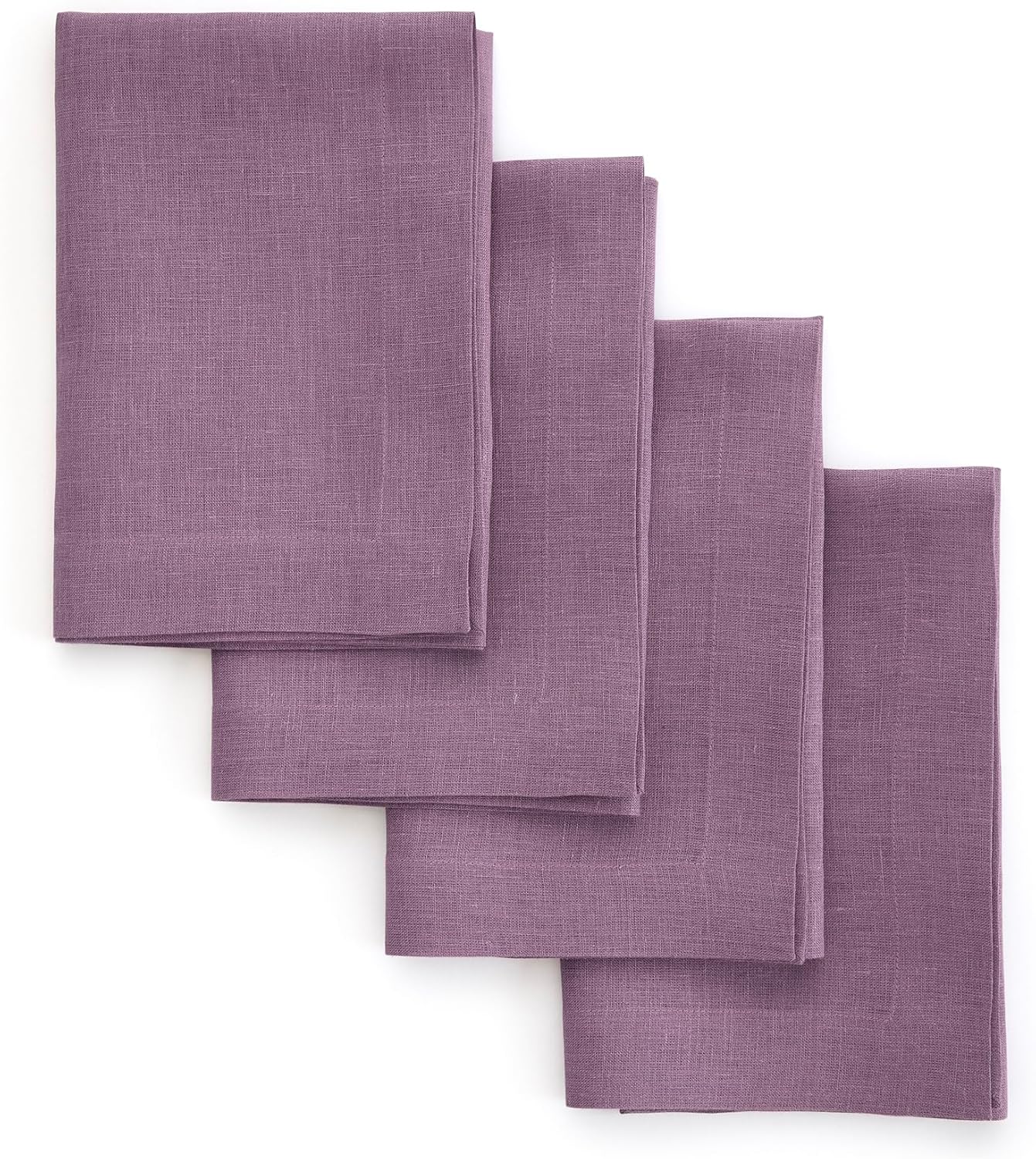 Set 4 Servilletas Lino Puro 20x20pulg Hechas a Mano