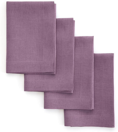 Set 4 Servilletas Lino Puro 20x20pulg Hechas a Mano