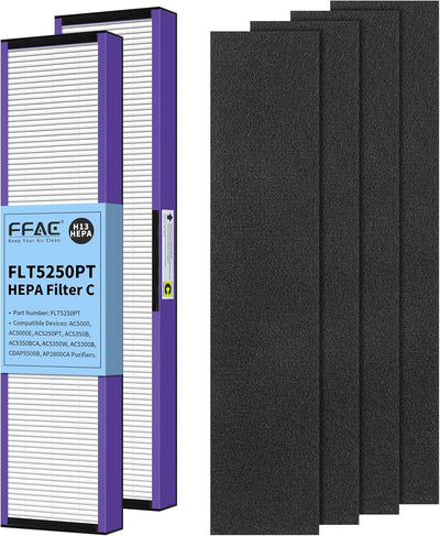 Filtro C repuesto purificador aire HEPA paquete 2