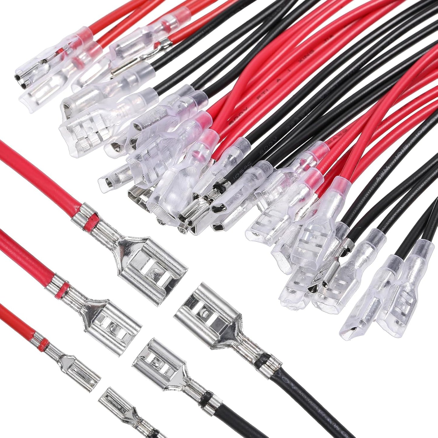 Kit 30 Terminales Crimpados Espada Hembra 0.110-0.248pulg