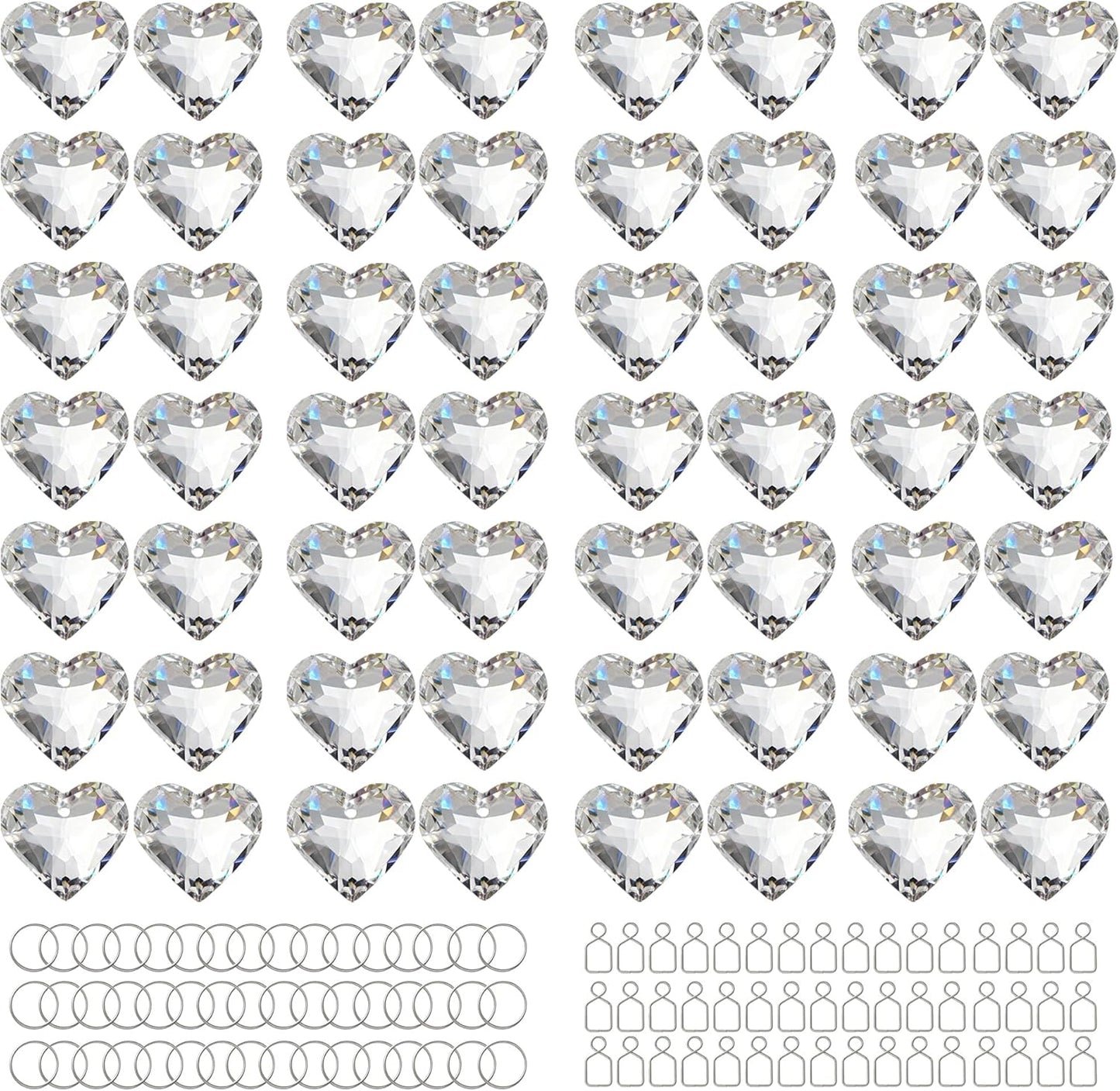 48 Atrapasoles Cristal Corazón 0.78pulg