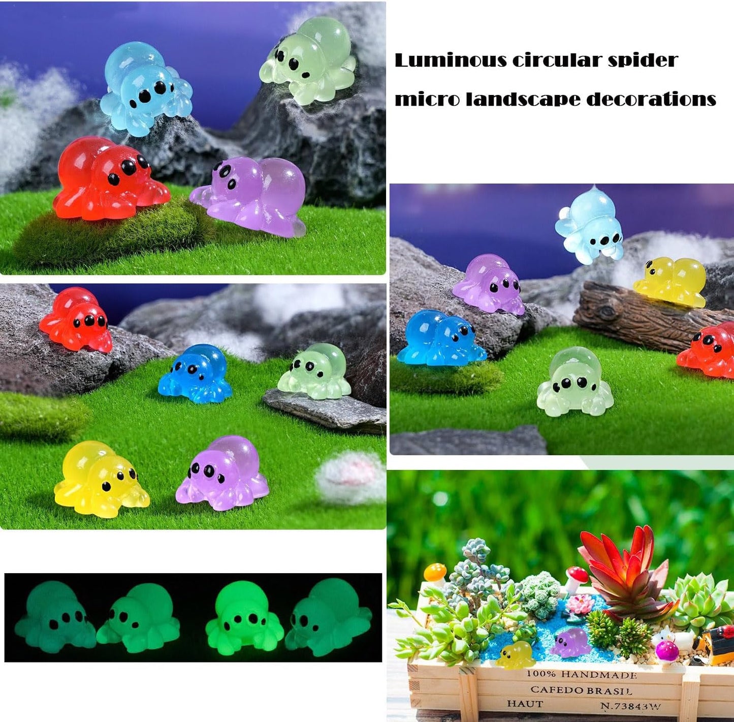 Figuras resina animales hadas decoración jardín 36pzas