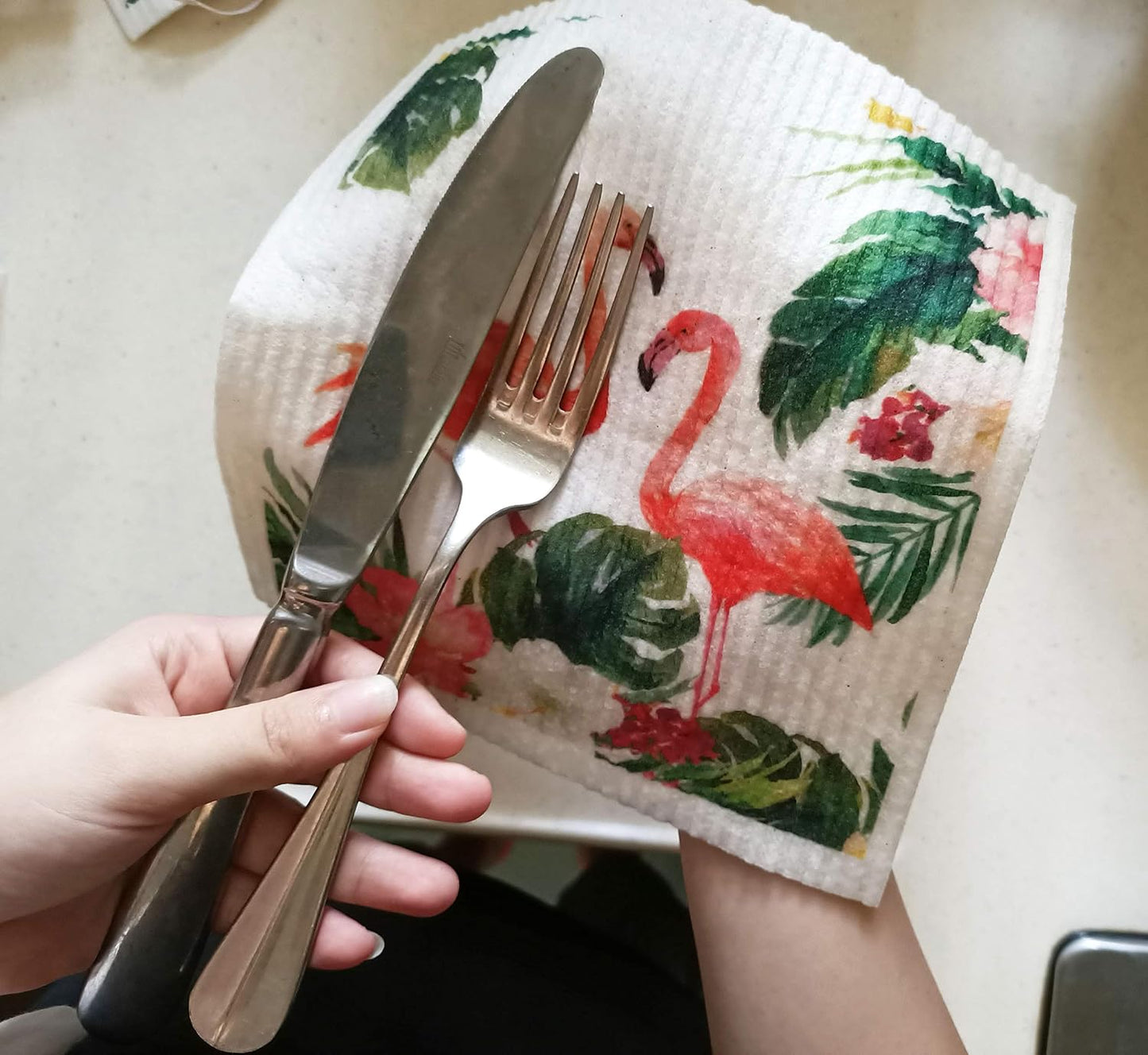 Set 4 paños cocina suecos reutilizables secado rápido