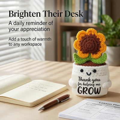 Maceta girasol hecha a mano regalo profesores y mujeres