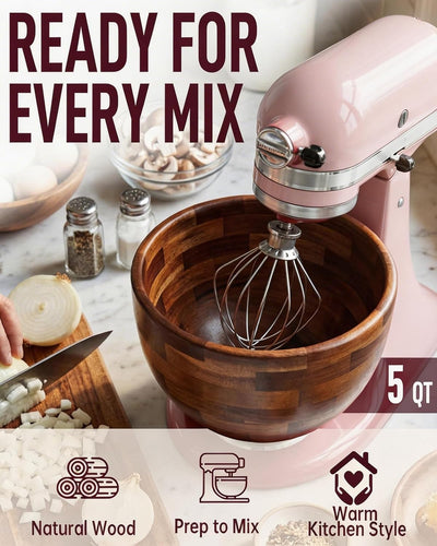 Tazón madera comp KitchenAid 4.5-5qt base acero inox