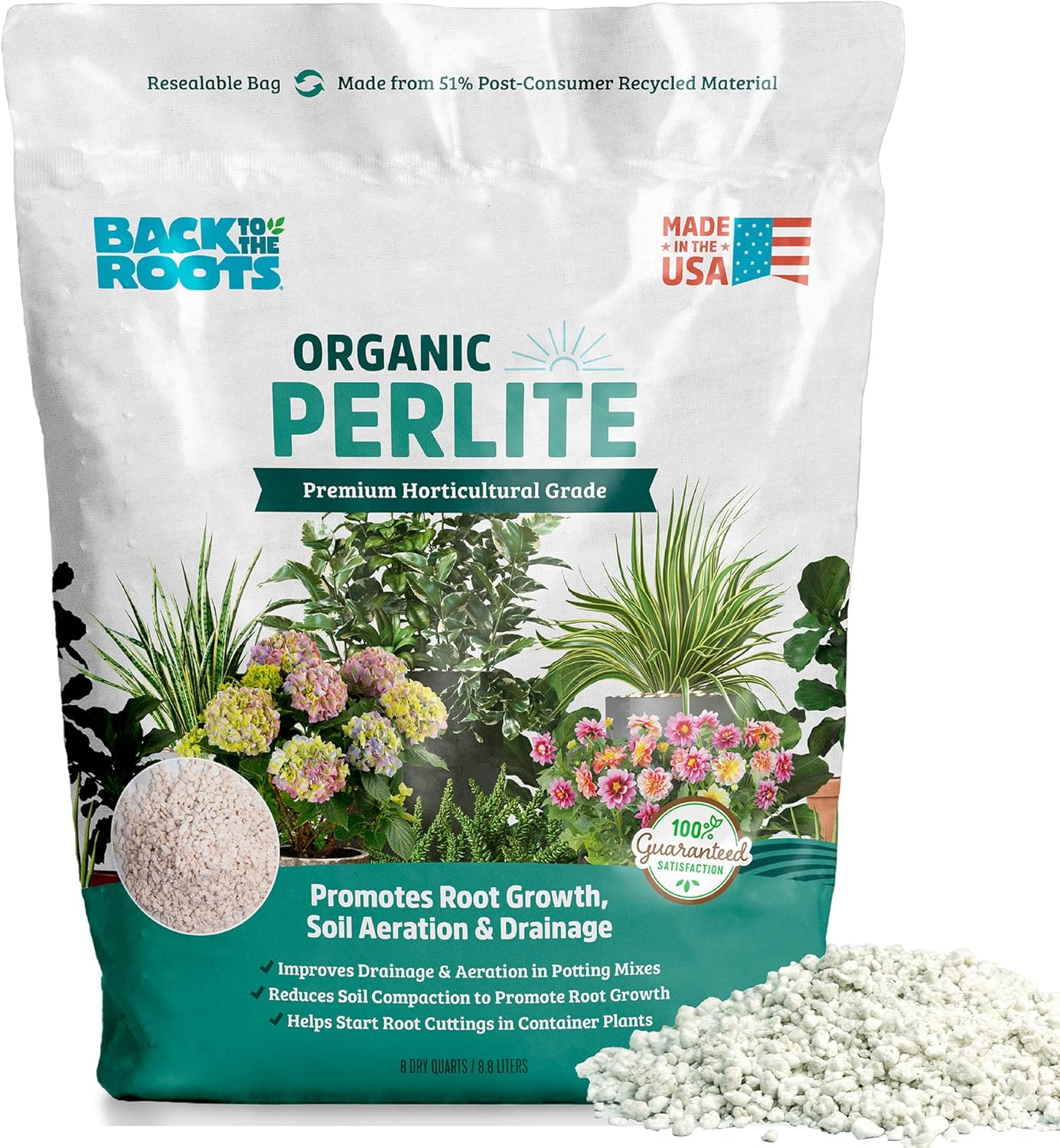 Perlita orgánica para plantas interior y exterior