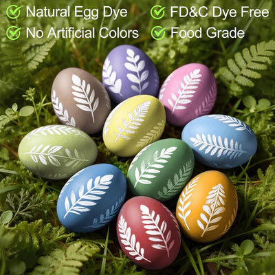 Kit decoración huevos Pascua 4 colores naturales no tóxicos